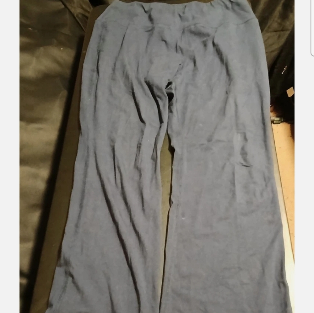 New York Company Stretch Women XXL Pants Blue White Striped Pullon Stretch Waist